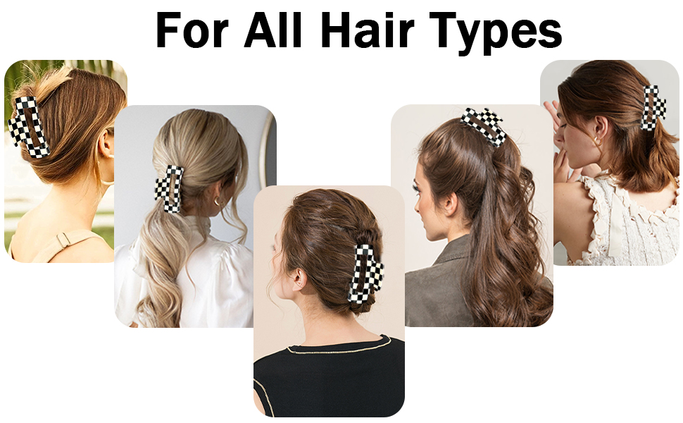 Vintage Checkered Hair Clip
