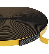 Egofix Weather Stripping Door Seal Strip,Black Weatherproof Foam Tape Insulation for Sliding Door...