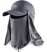 ELLEWIN Fishing Hat Sun Cap UPF 50+ Outdoor Hiking Hat with Removable Mesh Face Neck Flap Cover W...