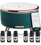 Essential Oil Diffuser for Home with 6 Essential Oils Set,500ml Diffuser with R/C 7 Colors Light ...