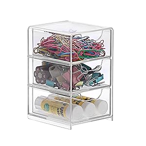 Clear Desktop Storage Drawers