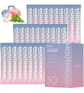 Alcohol Free Mouthwash Travel Size 30 Packets, TSA Approved Mini Pocket Size Single Use On The Go...