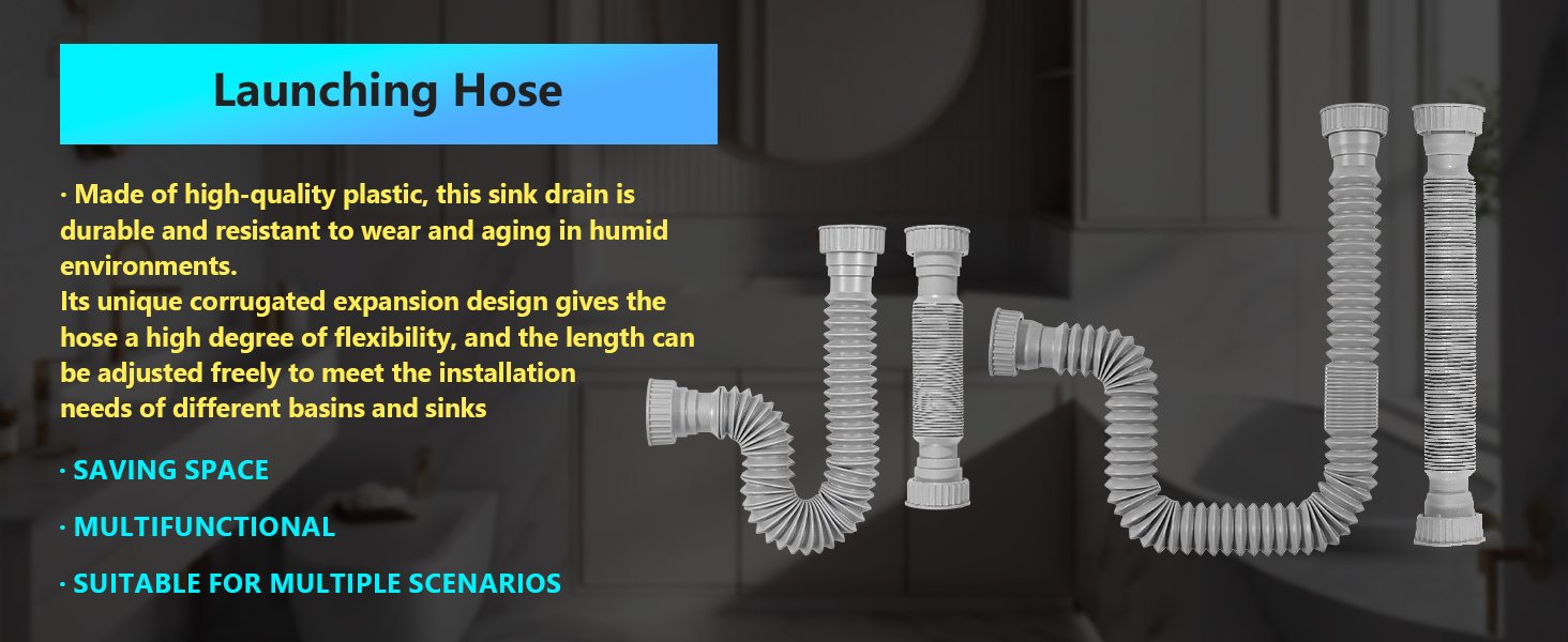 Flexible Drain Pipe P Trap A+1(PC)