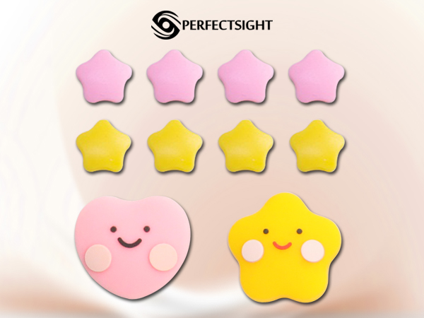 switch dpad thumb grips caps heart star button covers for kirby fans