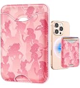 Shorogyt Phone Wallets Compatible with Magsafe Wallet Magnetic Card Holder - Princess Pattern for...