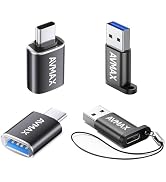 AVMAX USB Adapter 4 Pack,High-Speed Data Transfer,USB Type C Male to USB Female 3.0 OTG Adapter f...
