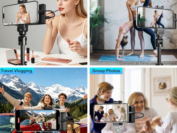 Selfie Phone Screen with Wireless Remote