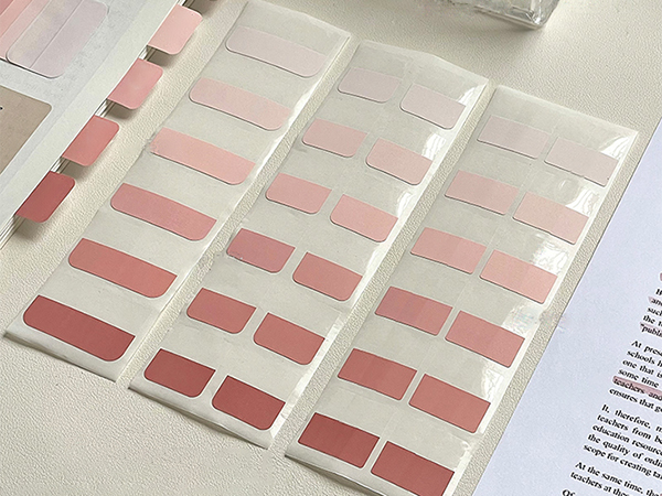 pink sticky tabs