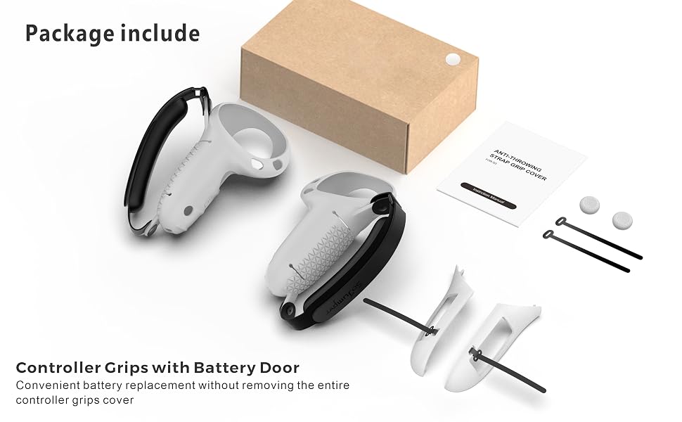Controller Grips Cover with Battery Opening