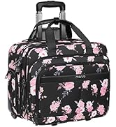 MOSISO Rolling Laptop Bag for Women,Rolling Briefcase for 15.6 inch with Coded Lock,Overnight Peo...