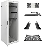 Tecmojo 42U Server Rack Network Cabinet 31.5" D x 23.6" W, Locking Data Cabinet Enclosure for 19"...