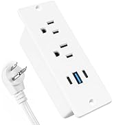Havorbit Recessed Power Strip USB, 20W Fast Charging Furniture Outlet - 2 AC & 3 USB (2 USB-C + 1...