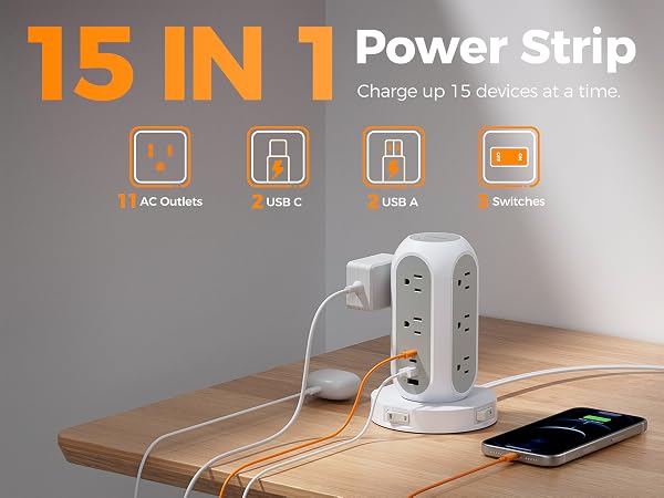 15 in 1 power strip