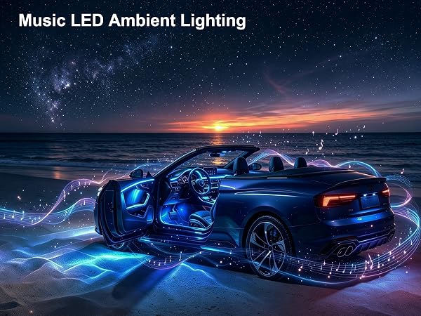 MUSIC LED AMBIENT LIGHTING Car