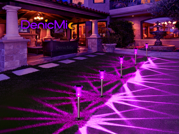 solar pathway lights outdoor of yard