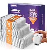 Nicetree 24-Pack Vacuum Storage Bags with Rechargeable Wireless Pump | 3 Sizes (20/24/28 Inch) Tr...