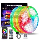 GANZQH Led Lights for Bedroom 400ft RGB Led Strip Lights Music Sync Color Changing ,DIY Led Light...