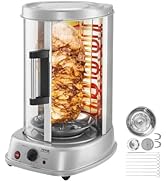 VEVOR Shawarma Grill Machine, Vertical Chicken Shawarma Cooker Machine Countertop, Electric Stain...