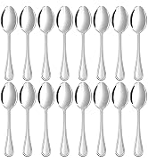 VIVANI 16-Piece 6.1 Inches Teaspoons Set, Stainless Steel Tea Spoons, Dessert Spoons Silverware f...