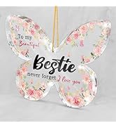 Pink Valentines Day Gifts for Bestie - Bestie Gifts for Women - Butterfly Shaped Hanging Keepsake...