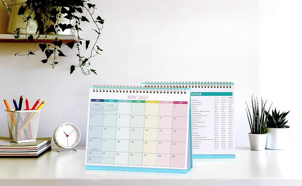 desk calendar 2026-2027 calendar calendar 2026-2027 desk calendar desktop calendar