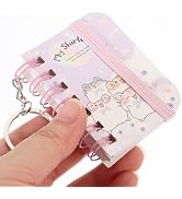 VICASKY 4pcs Keychain Notebook Mini Journal Hanging Decorative Keychian with Notepad Keychain Not...