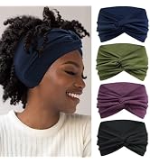 IVARYSS Extra Wide Headbands for Women Non-Slip, 7'' Large Twist Knotted Stretchy Wraps Head Band...