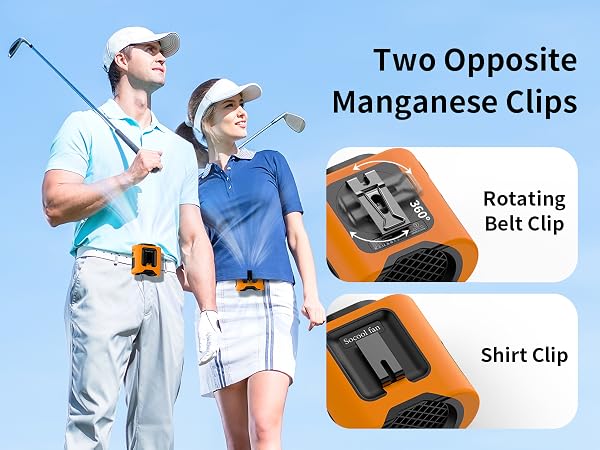 belt fan clip on waist portable cooling fan