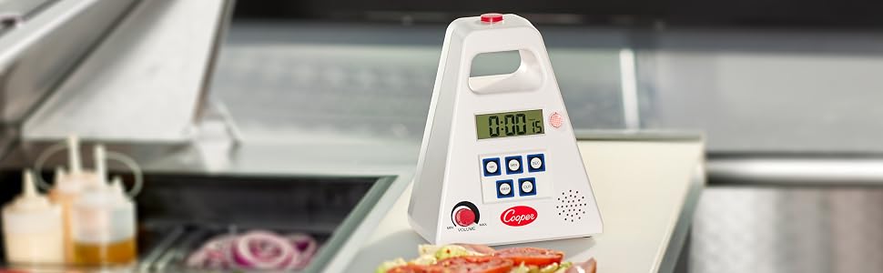 Cooper-Atkins FT24-0-3 Digital Kitchen Timer on Sandwich Prep Station