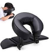 Massage Face Cradle Cushion with Hand Rest Pad, Dual-Purpose Head Rest | Adjustable Face Down Tab...