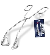 WAGENSTEIGER Scissor Tongs: 9.5 Inch Heavy Duty Stainless Steel Kitchen Tongs Comfortable Ergonom...