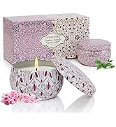 AGOL Aromatherapy Candles for Home Scented 2 Pack 2.5 oz Natural Floral Cherry and Vanilla Candle...