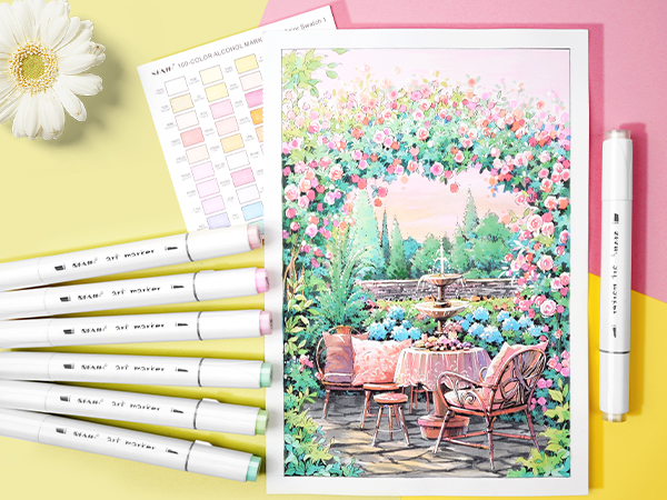 Pastel Alcohol Markers