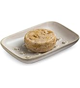 Miamolo Soap Dish for Shower, Ceramic Soap Dish Non-Slip Soap Holder Bar Saver Tray for Bathroom ...