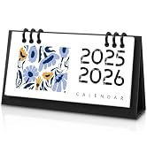 Zuozee Small Desk Calendar 2025-2026, Flower Mini Desk Calendar (From June 2025 to December 2026)...