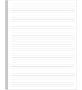 Unpunched Line Paper - 100 Sheets/200 Pages Loose Leaf Paper Line Refills, Letter Size, 100gsm, W...