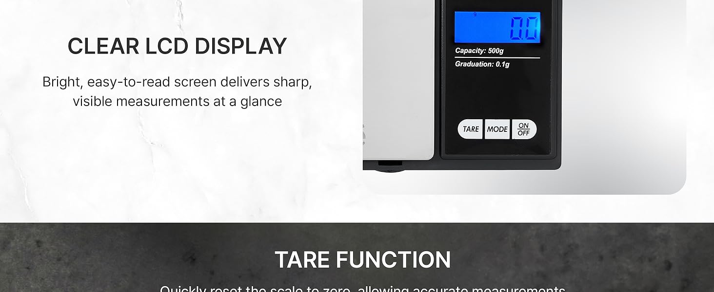 mavie kitchen scale measurement cooking weigh portable coffee precision tare ounce gram glass bake