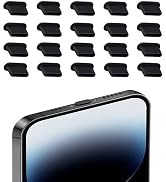 Fanoshon 20x USB C Dust Cover Plugs Black Anti Dust Silicone Type C Charging Port Protection Cap ...