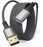 USB Extension Cable 10 ft Long 5Gbps Data Transfer & 66W Charging, Type A 3.0 Extender Male to Fe...