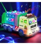 choopheme Garbage Truck Toys with Music 4D Led Light Automatic Bump Light up Toys Garbage Truck E...