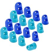 Wisdompro 16 Pcs Finger Tips, 4 Sizes Silicone Thimble Fingertip Grips Finger Protectors Pads Cov...