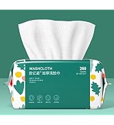 Soft Disposable Face Towel, Cotton Facial Dry Wipes 100 Count, Cotton Dry Wipes for Washing and D...