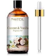 PHATOIL 3.38FL.OZ Coconut & Vanilla Fragrance Oils for Aromatherapy, Long Lasting Scented Oils fo...
