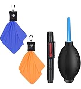 Camkix Camera Lens Kit Cleaner - Includes 2X Microfiber Cloth Travel with Open Bottom Pouch, 1x D...