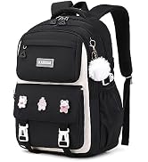 PIG PIG GIRL Girls Backpack, Kids Backpack for Girls with Anti-theft Back Pocket, Lightweight Sch...
