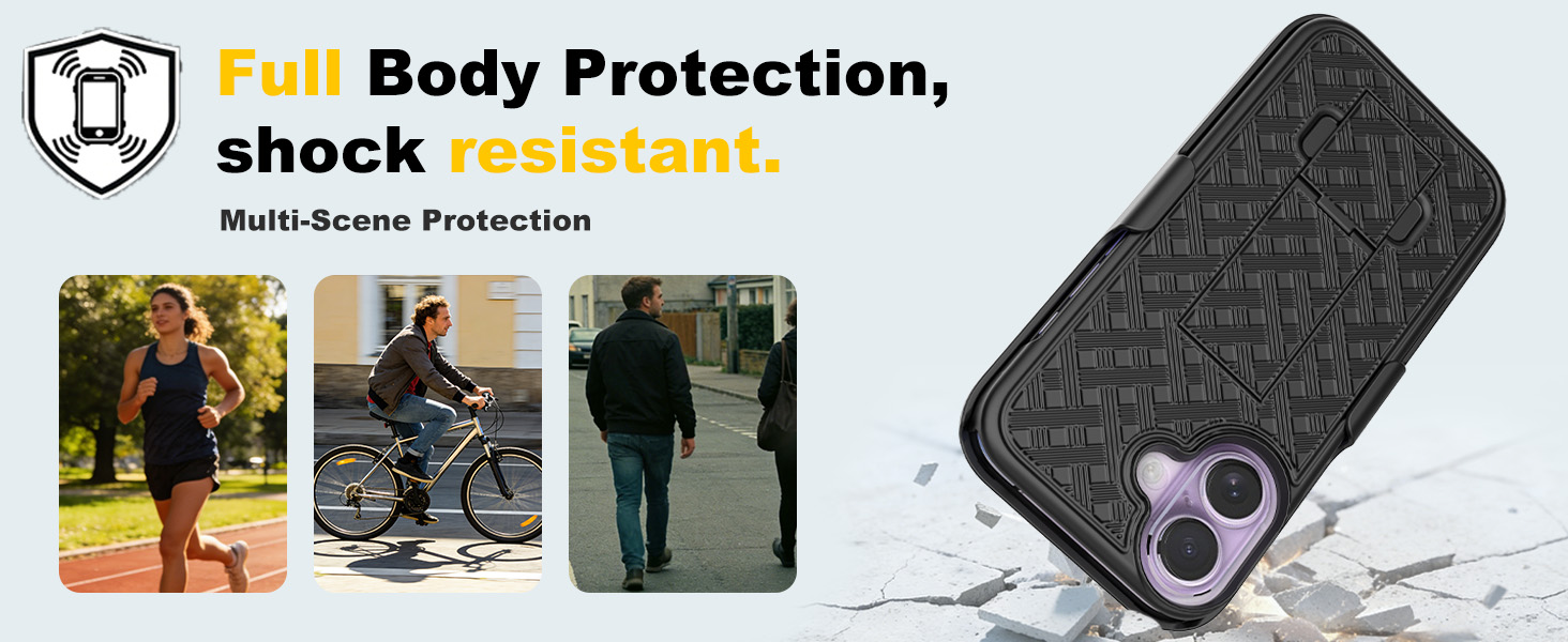 Ailiber Compatible for iPhone 17 Case Holster with Screen Protector