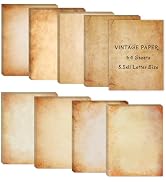Tlenpo Vintage Stationery Paper, 64 Sheets Double-sided Printing Paper, Old Looking Writing Lette...