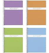 Oxford Spiral Composition Notebooks, 4 Pack, Poly Covers, College Ruled Paper, 9-3/4 x 7-1/2 Inch...