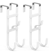FYY Over The Door Hooks - 2 Pack Heavy Duty Triple-Hook Organizer Hanger with Non-Slip Rubber for...