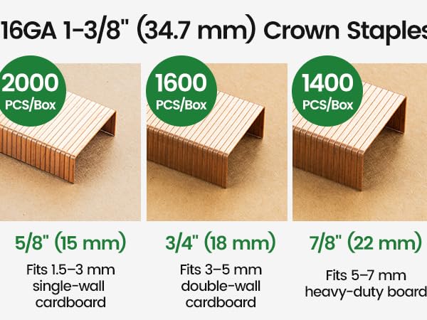 16 gauge crown staples carton closing staples copper cardboard staple for heavy duty box stapler